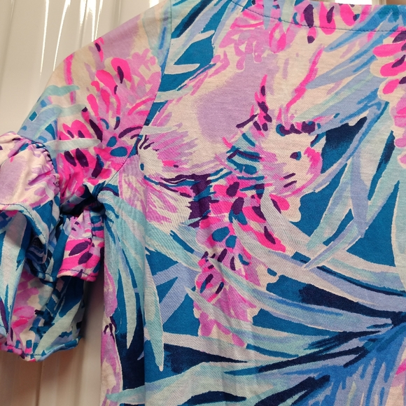 Lilly Pulitzer Girls Lula Knit Dress Size Large 8/10 Pink Blue - Picture 3 of 11